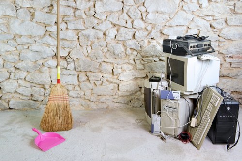 Professional waste clearance team in action