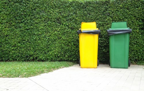 Recycling construction waste from a skip in Beckenham